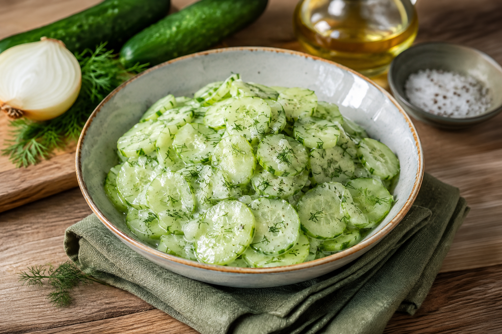 Kurt Drummers Rezept für Gurkensalat: Die meisten schneiden Zwiebeln falsch