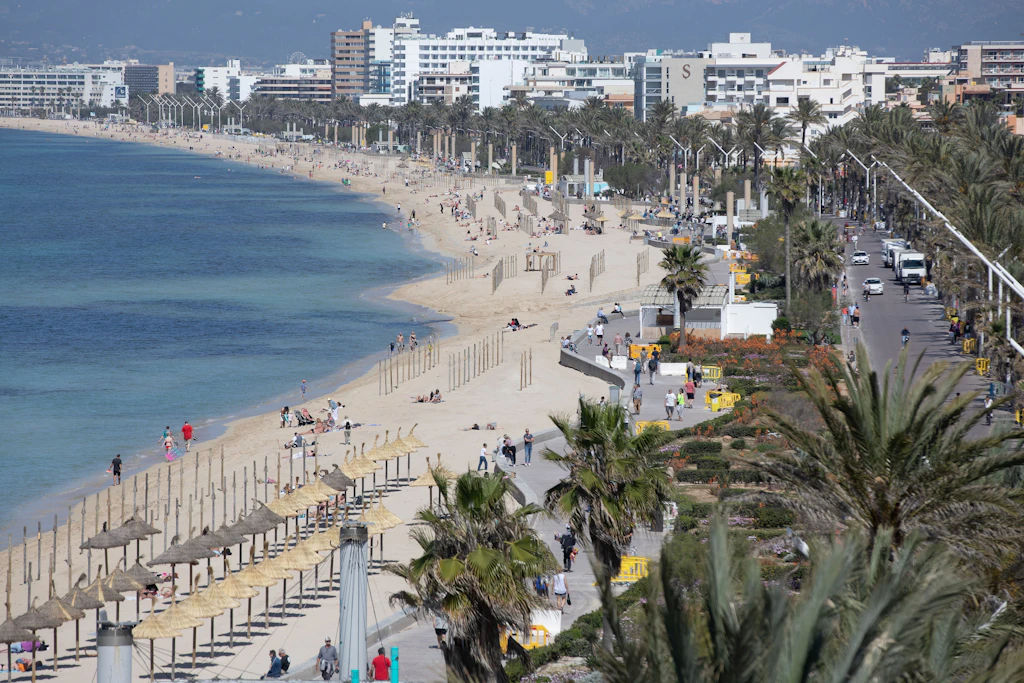 Ein Blick auf den Strand Playa de Palma