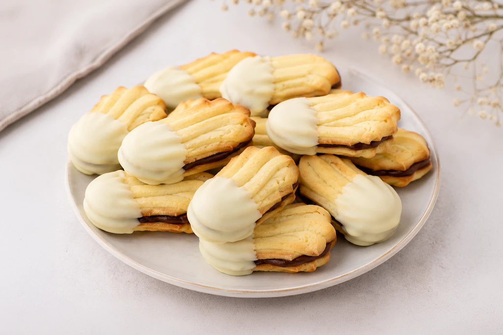 Bärentatzen kennt jeder, aber in „Das große Backen“ werden die klassischen Kekse zu Doppeldeckern.- auch ohne Herzform: Mit unserem Rezept backen Sie die pfiffigen Kekse nach!