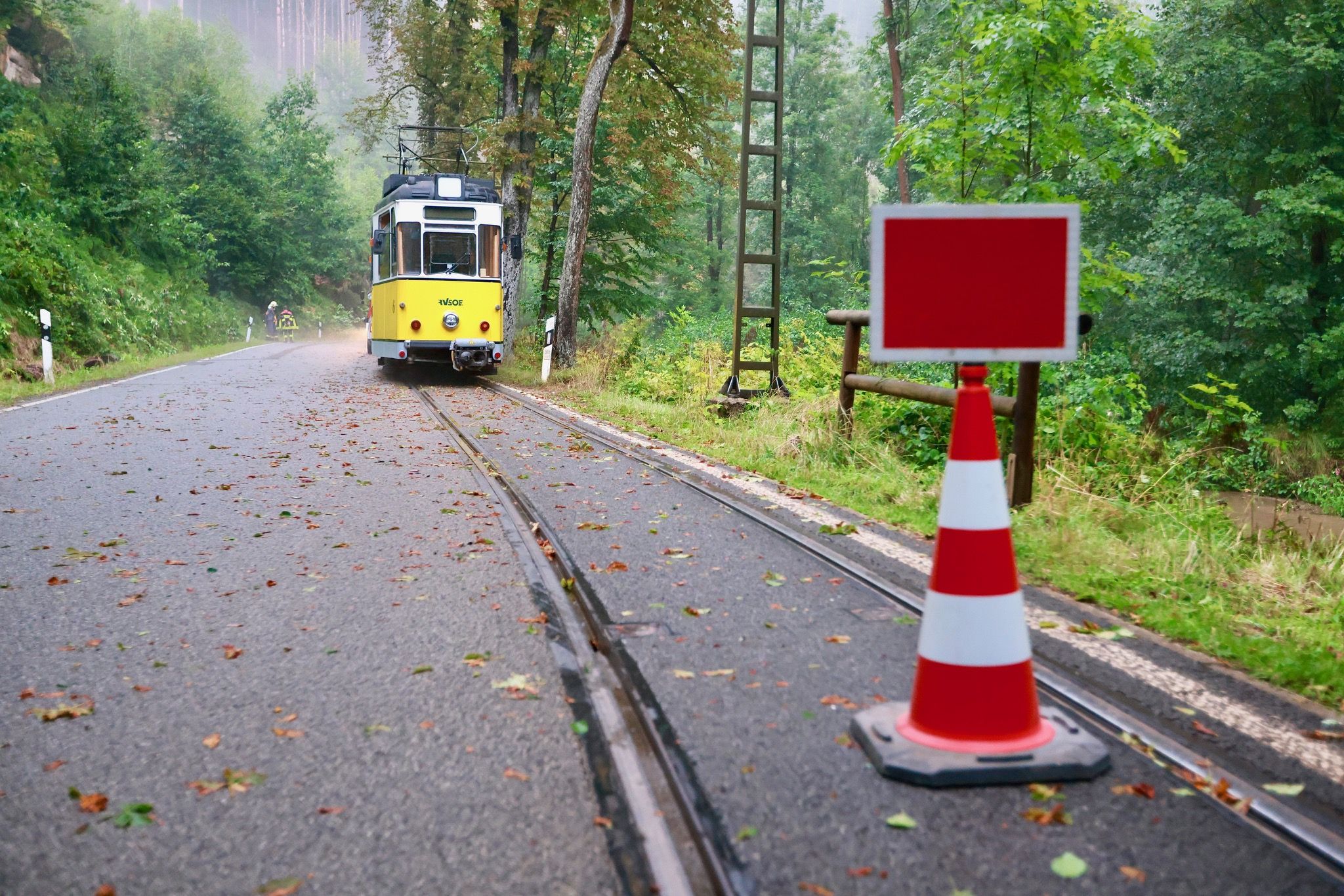 Neue Sturmschäden: Kirnitzschtalbahn dicht, Felsenbühne zieht um