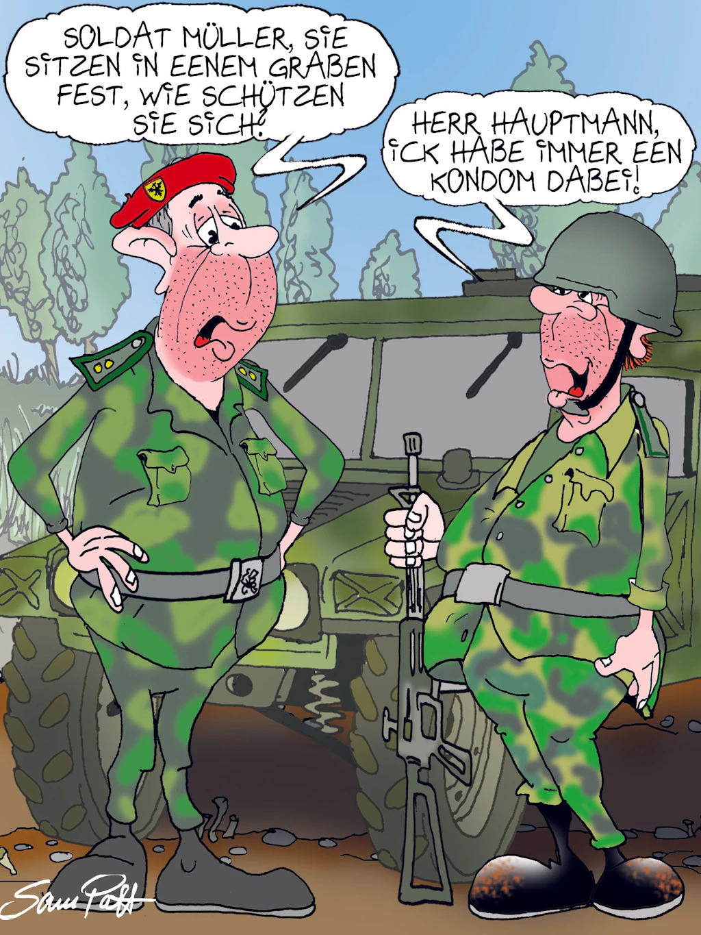 Der Cartoon des Tages hat jeden Tag einen festen Platz in unserer Rubrik Witz des Tages. Für den besonderen Berliner Charme sorgt unser Zeichner Sam Paff.