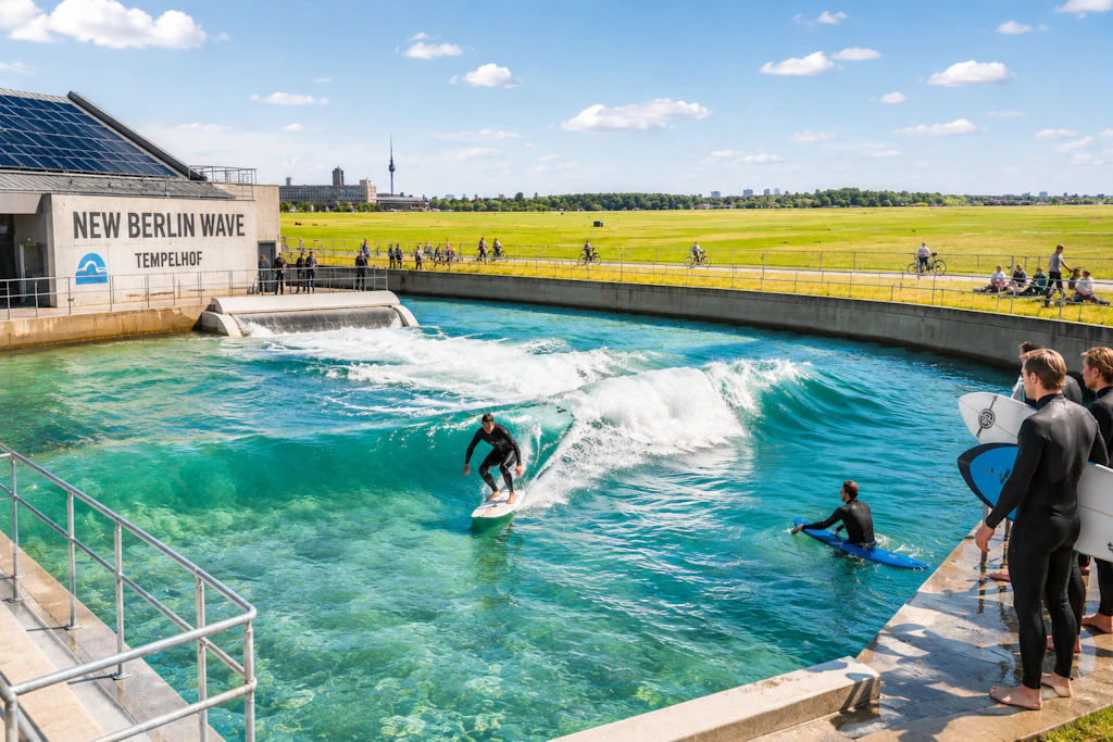 So in etwa könnte Steffen Krachs Idee für das Tempelhofer Feld aussehen: eine Surfwelle.