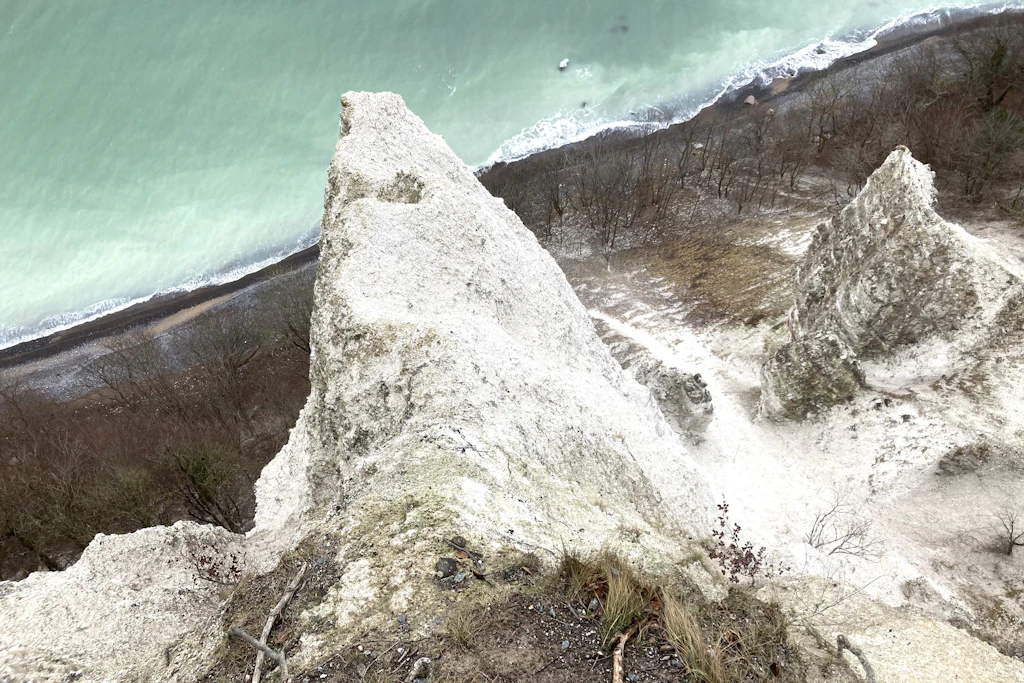 Die Wissower Klinken unweit des Königsstuhls an den Kreidefelsen auf Rügen