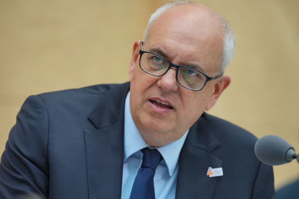 Der Bremer Bürgermeister und Bundesratspräsident Andreas Bovenschulte (SPD), aufgenommen während der Sitzung des Bundesrates.