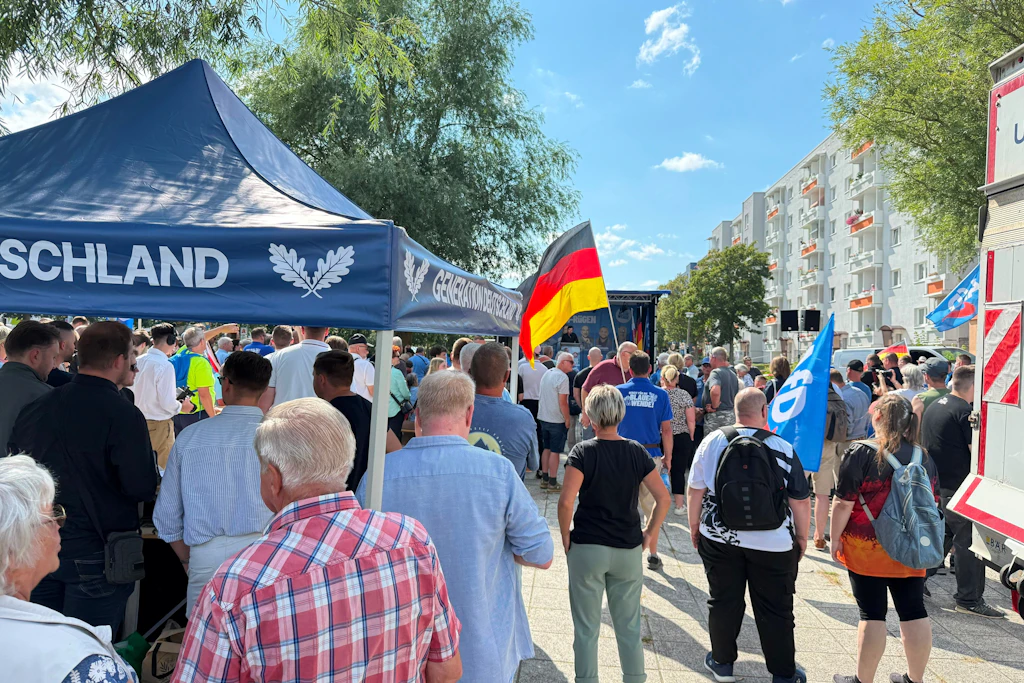 Stralsund-Grünhufe: Ein unspektakulärer Ort für den Auftakt zum größten Wahlkampf, den der Landesverband je geführt hat.