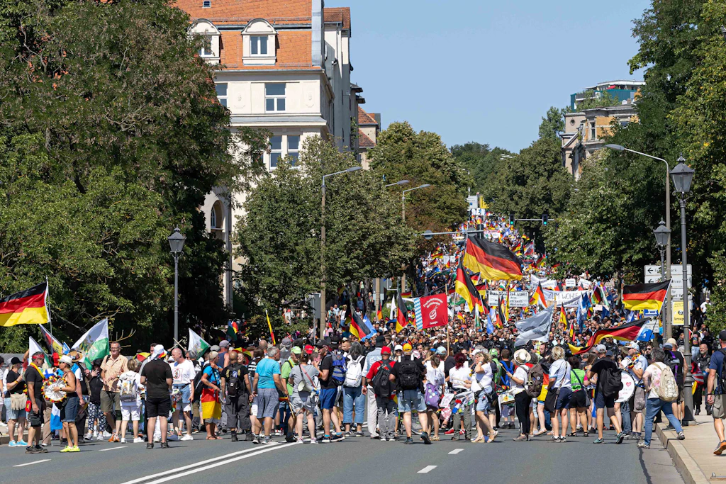 In Plauen mobilisierte Marcel Baldauf mit seinem „Projekt M1llion“ rund 10.000 Demonstranten.