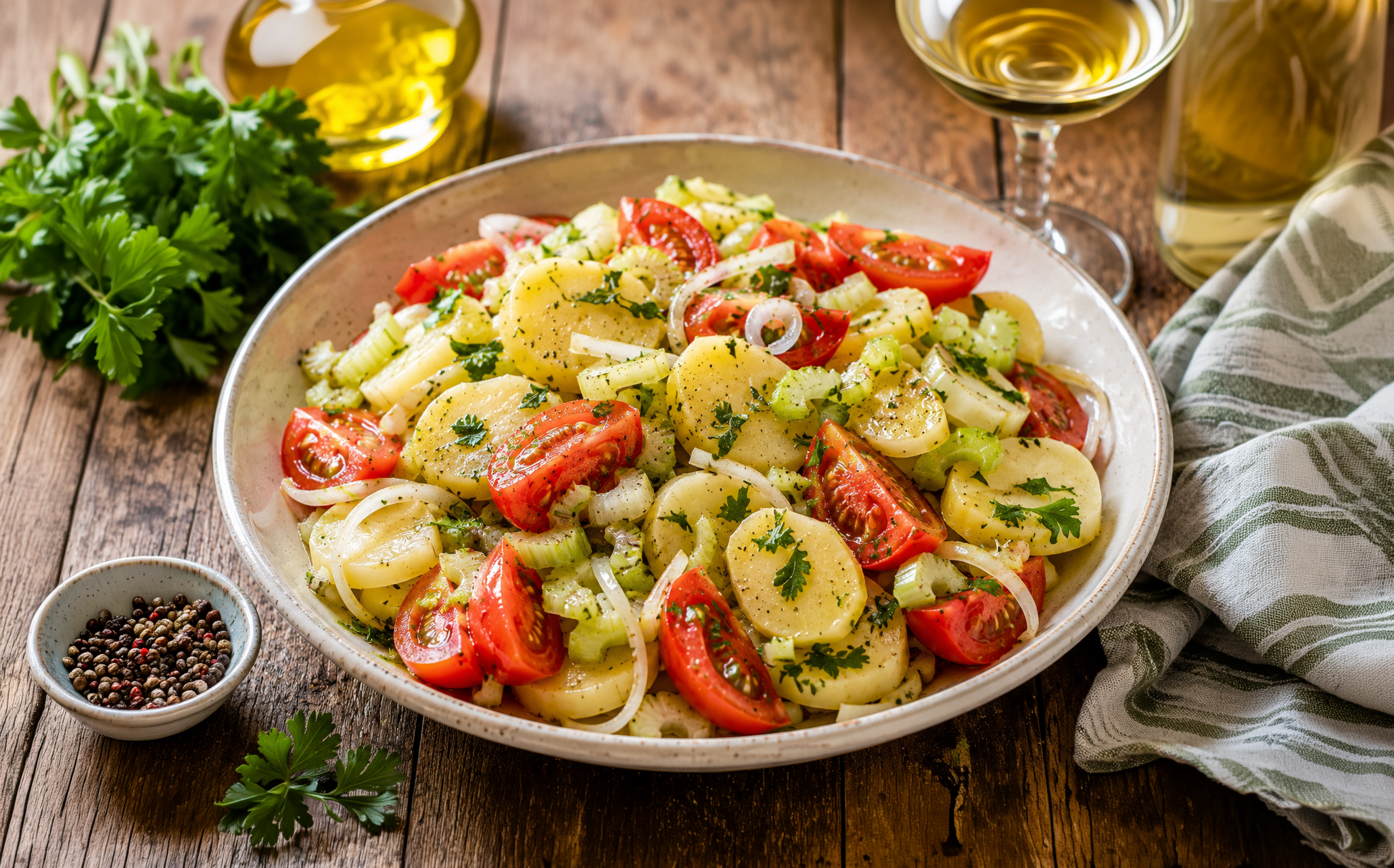 Kartoffel-Tomaten-Salat mit Geheimzutat: Dieser Salat ist was ganz Feines!
