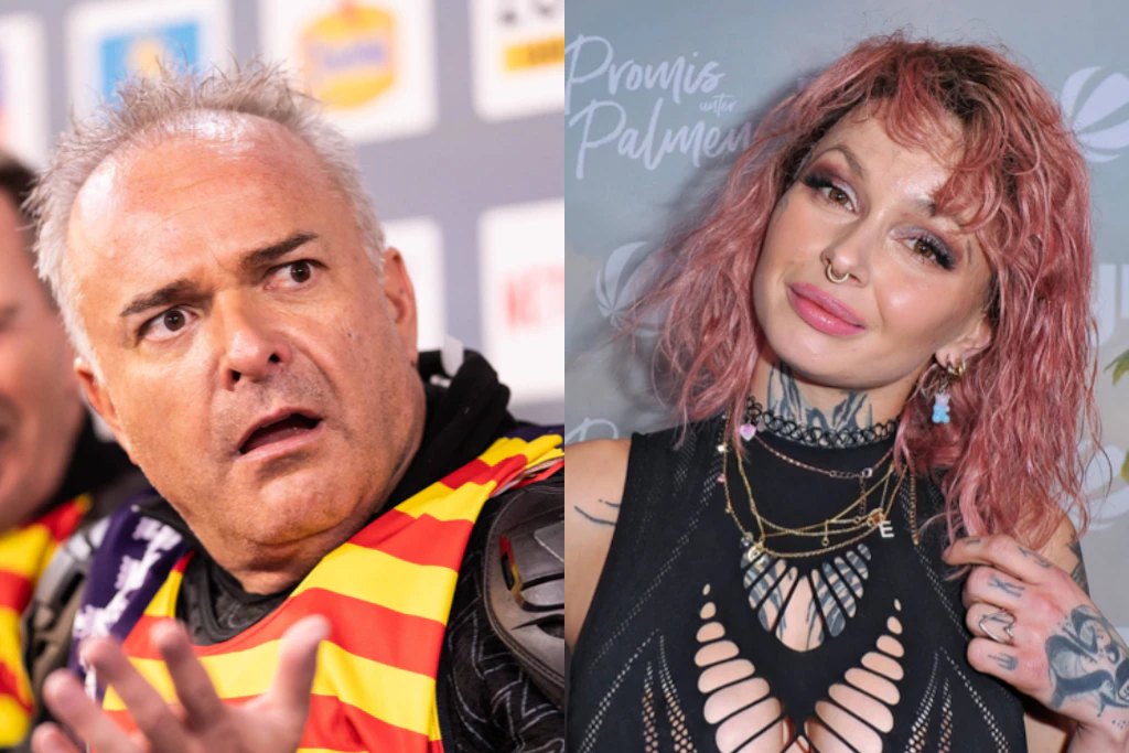 Tim Toupet geht auf Edith Stehfest los.