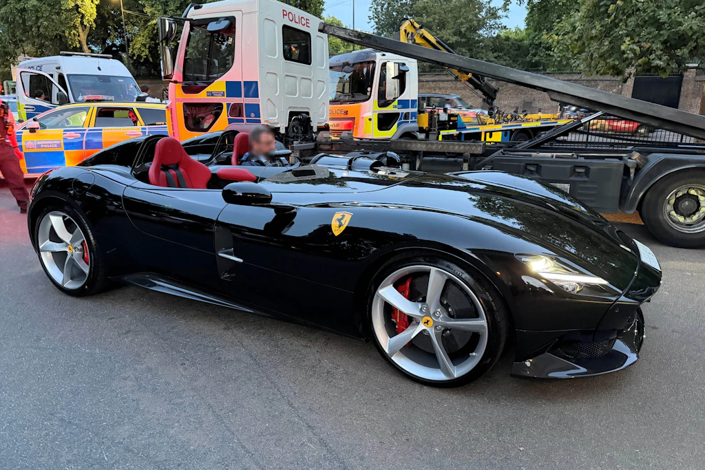 Der Fahrer dieses beschlagnahmten Ferrari hatte&nbsp;nur einen vorläufigen Führerschein und eine Versicherung für seinen Boliden.