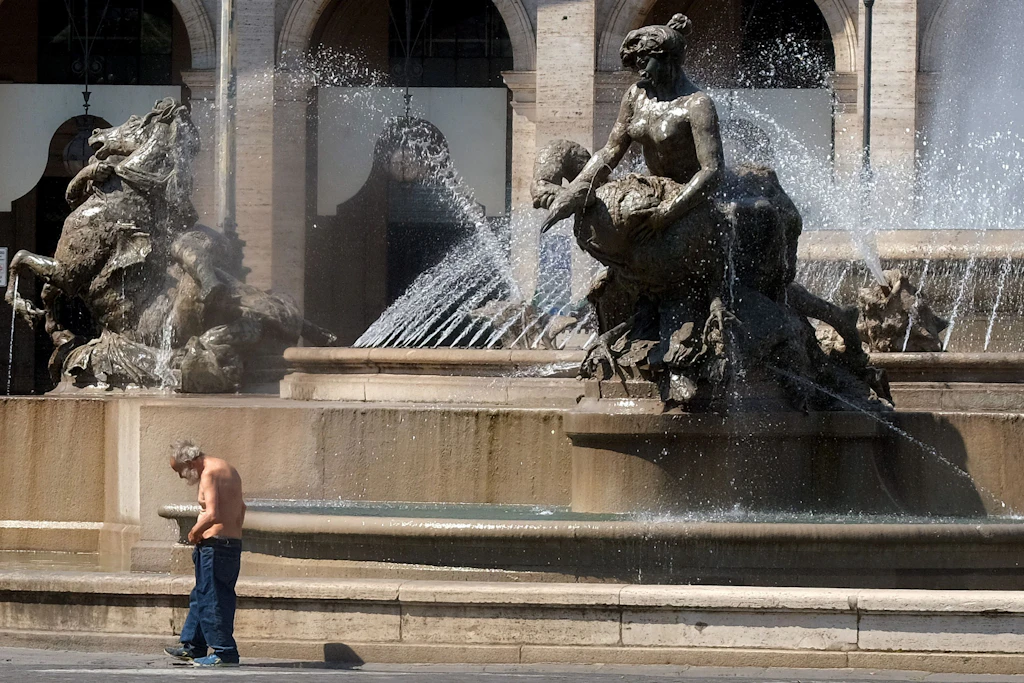 Der Najaden-Brunnen auf der Piazza della Repubblica.