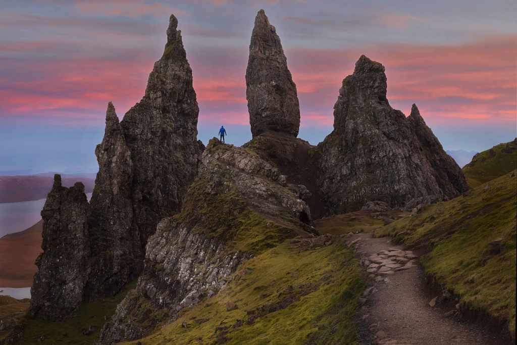 Der Old Man of Storr am Trotternish Ridge: Auf diesem Abschnitt des Skye Trail saßen am Freitag mehrere Wanderer fest. Bei gutem Wetter ist die Isle of Skye ein Postkartenmotiv – bei schlechtem oft unpassierbar. (Symbolbild)