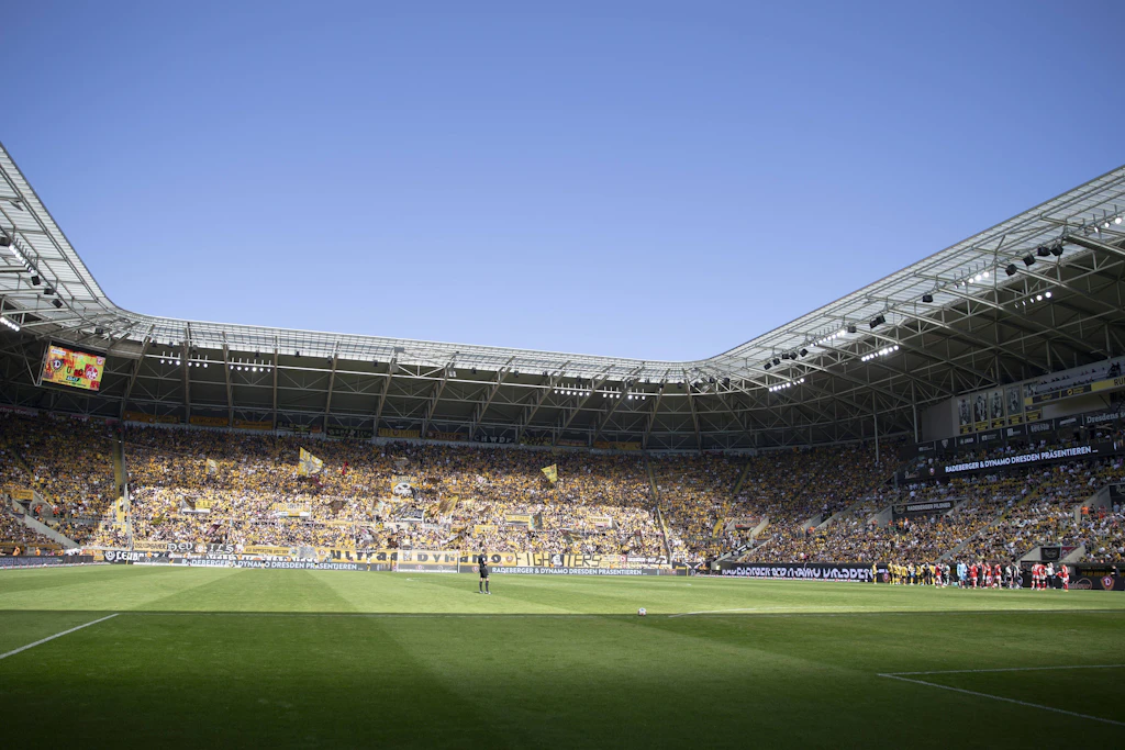 Das Dresdner Rudolf-Harbig-Stadion: Hier spielt Dynamo am Sonntag gegen Darmstadt um Punkte.