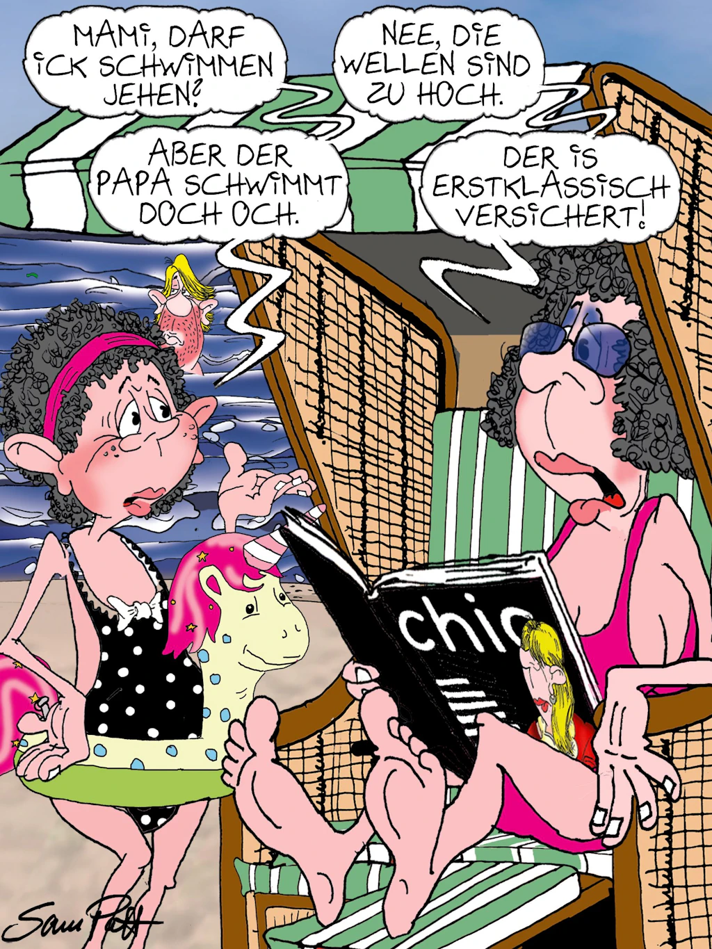 Der Cartoon des Tages bringt jeden Tag noch etwas mehr Humor in unsere Rubrik Witz des Tages. Dafür sorgt der unnachahmliche Stil unseres Zeichners Sam Paff aus Berlin.