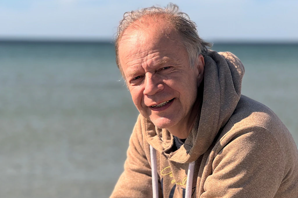 Blick auf den Ort Vitte auf der Insel Hiddensee Richtung Norden