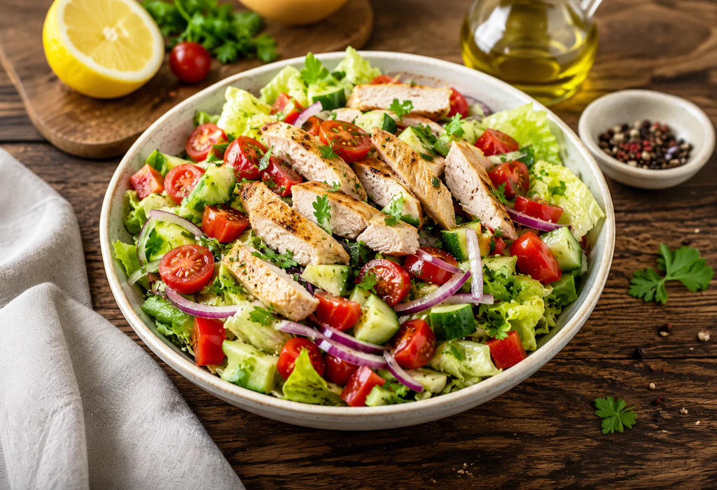 Fitness-Salat mit Hähnchen: So machen Sie in 5 Minuten eine Abnehm-Bombe!