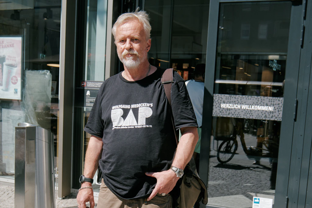 Micha M., 57, am Mittwochvormittag in Steglitz. „Ich habe alle Illusionen verloren“, sagt er über sein eigenes Wahlverhalten.
