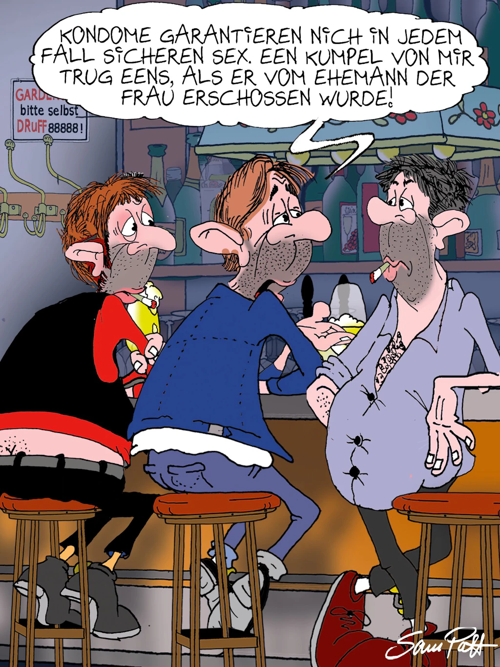 Der Cartoon des Tages hat einen festen Platz in unserer Rubrik Witz des Tages. Unser Zeichner Sam Paff überrascht Sie jeden Tag mit seinem besonderne Berliner Humor.