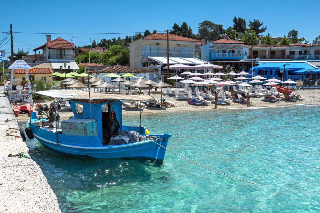 Siviri auf Chalkidiki ist einer der Ferienorte, aus denen wegen des Waldbrands Menschen in Sicherheit gebracht wurden.