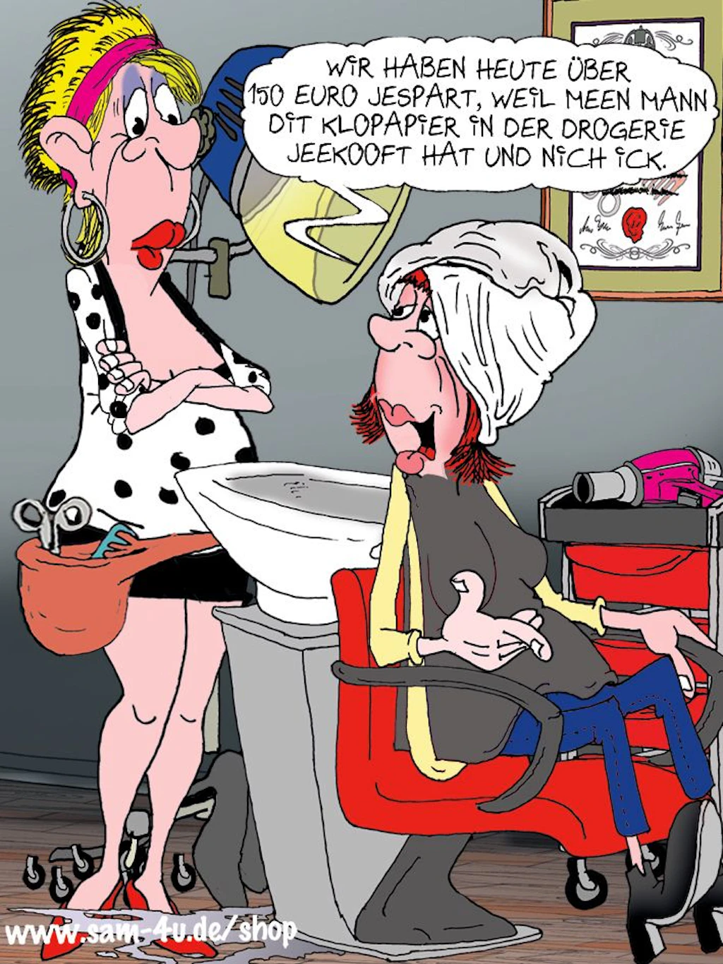 Der Cartoon des Tages fängt jeden Tag den besonderen Berliner Humor ein. Zeichner Sam Paff bereichert damit jeden Tag unsere Rubrik Witz des Tages.