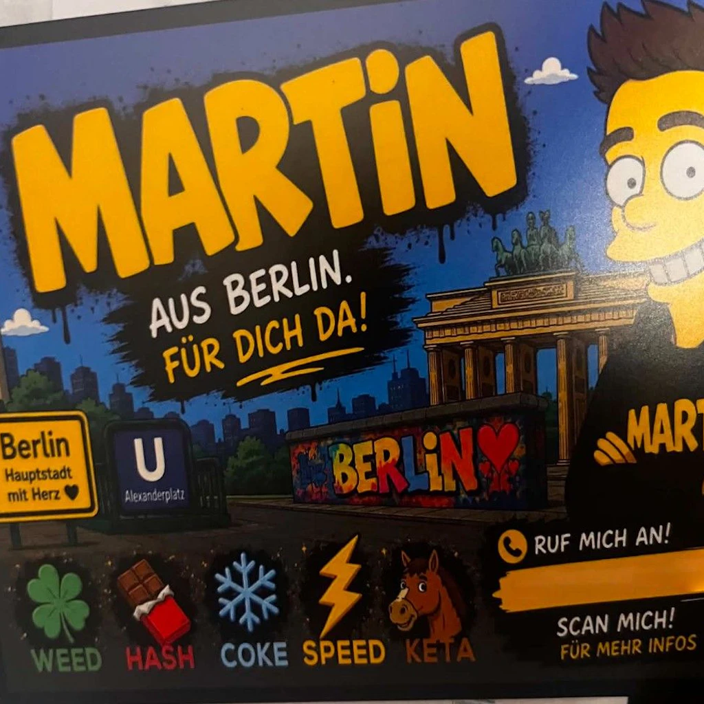 Mit diesen Flyern wird in Berlin für Drogentaxis oder Telegram-Gruppen geworben.