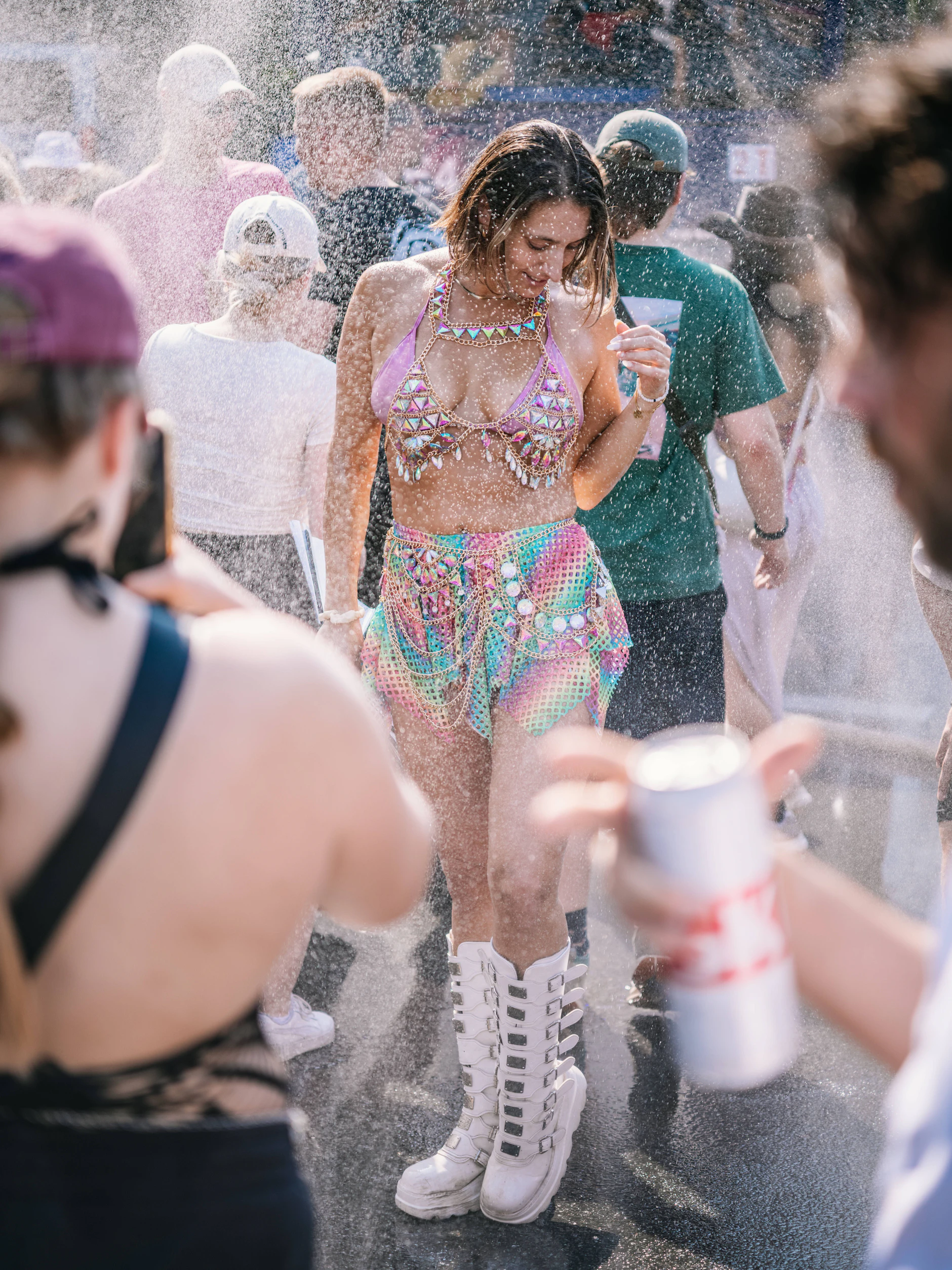 Bei 34 Grad in der Hauptstadt fielen die Outfits knapper aus.