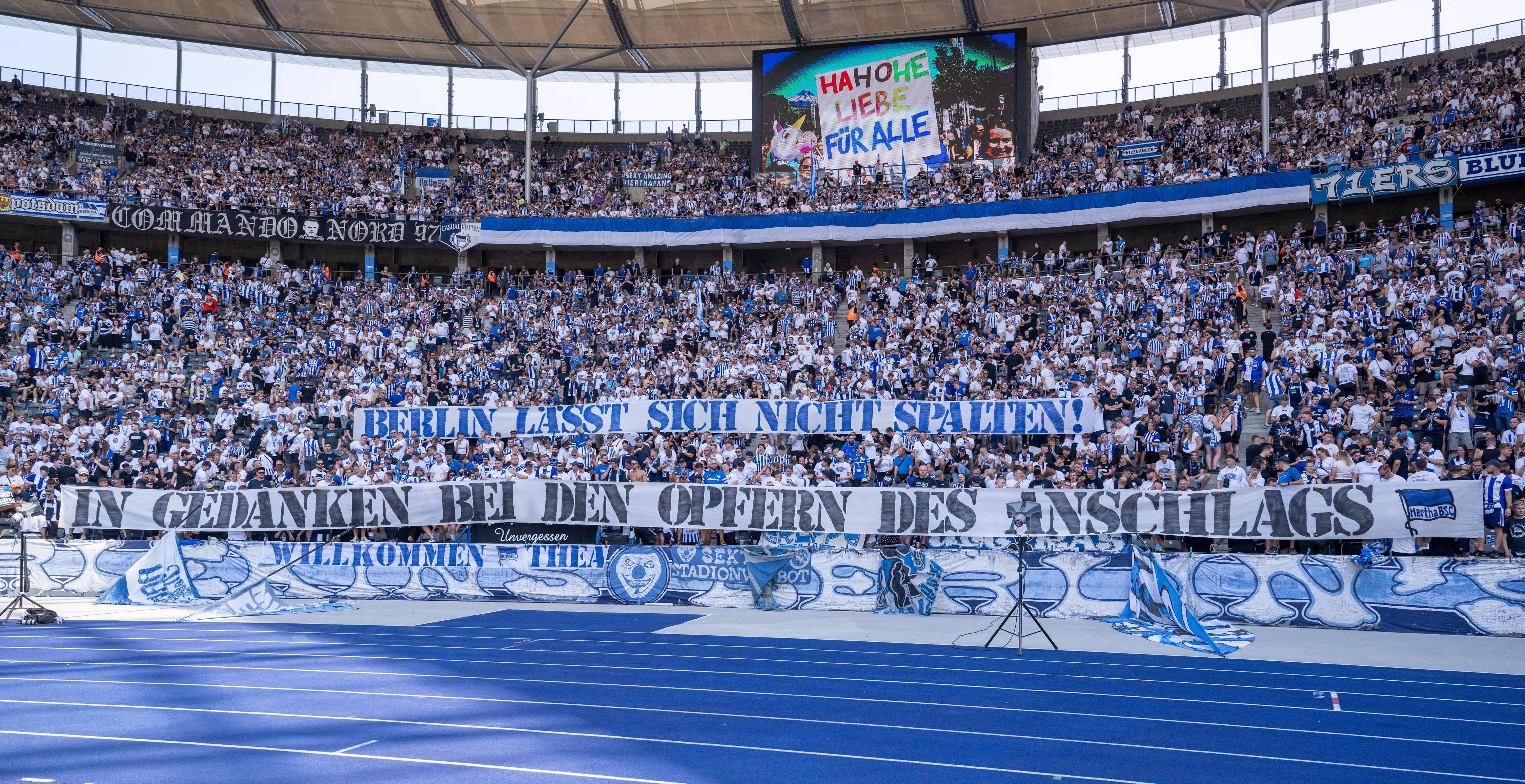Hertha BSC: Die wichtigste Botschaft senden Fans und Verein vor dem Anpfiff