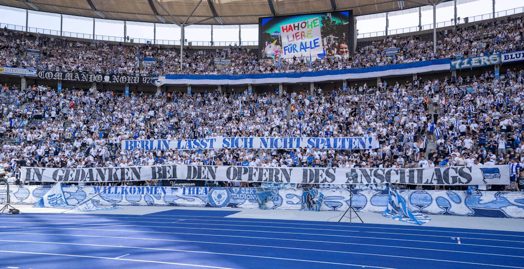 Hertha BSC: Die wichtigste Botschaft senden Fans und Verein vor dem Anpfiff