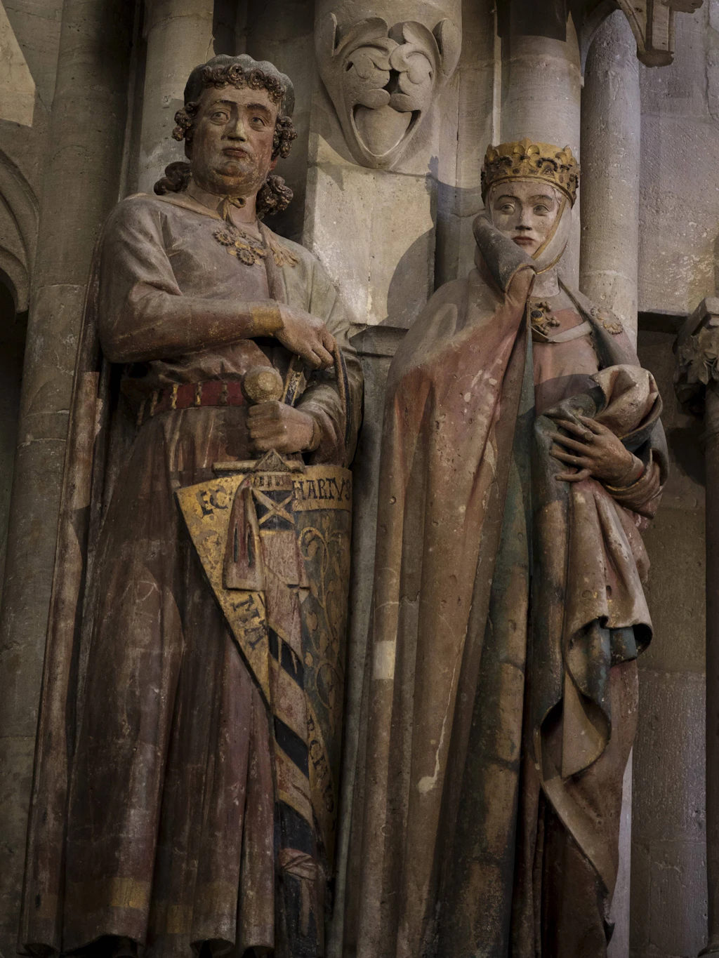 Ekkehard und Uta, die berühmten mittelalterlichen Statuen im Naumburger Dom.
