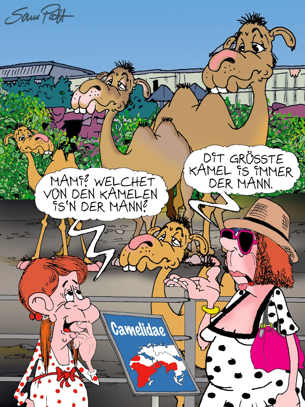 Der Cartoon des Tages kommt jeden Tag von unserem Zeichner Sam Paff aus Berlin und bereichert unsere Rubrik Witz des Tages.