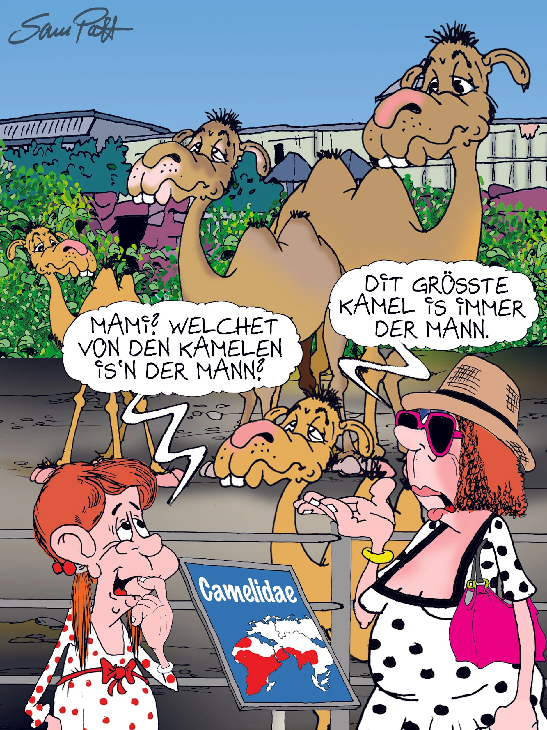 Der Cartoon des Tages kommt jeden Tag von unserem Zeichner Sam Paff aus Berlin und bereichert unsere Rubrik Witz des Tages.
