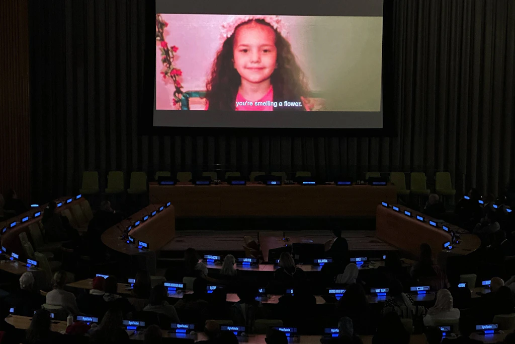 „The Voice of Hind Rajab“ wurde im Dezember 2025 im Hauptquartier der Vereinten Nationen in New York gezeigt.