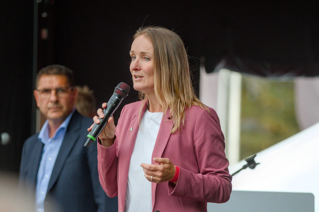 Claudia Wittig BSW, Spitzenkandidatin für die Landtagswahlen in Sachsen-Anhalt.