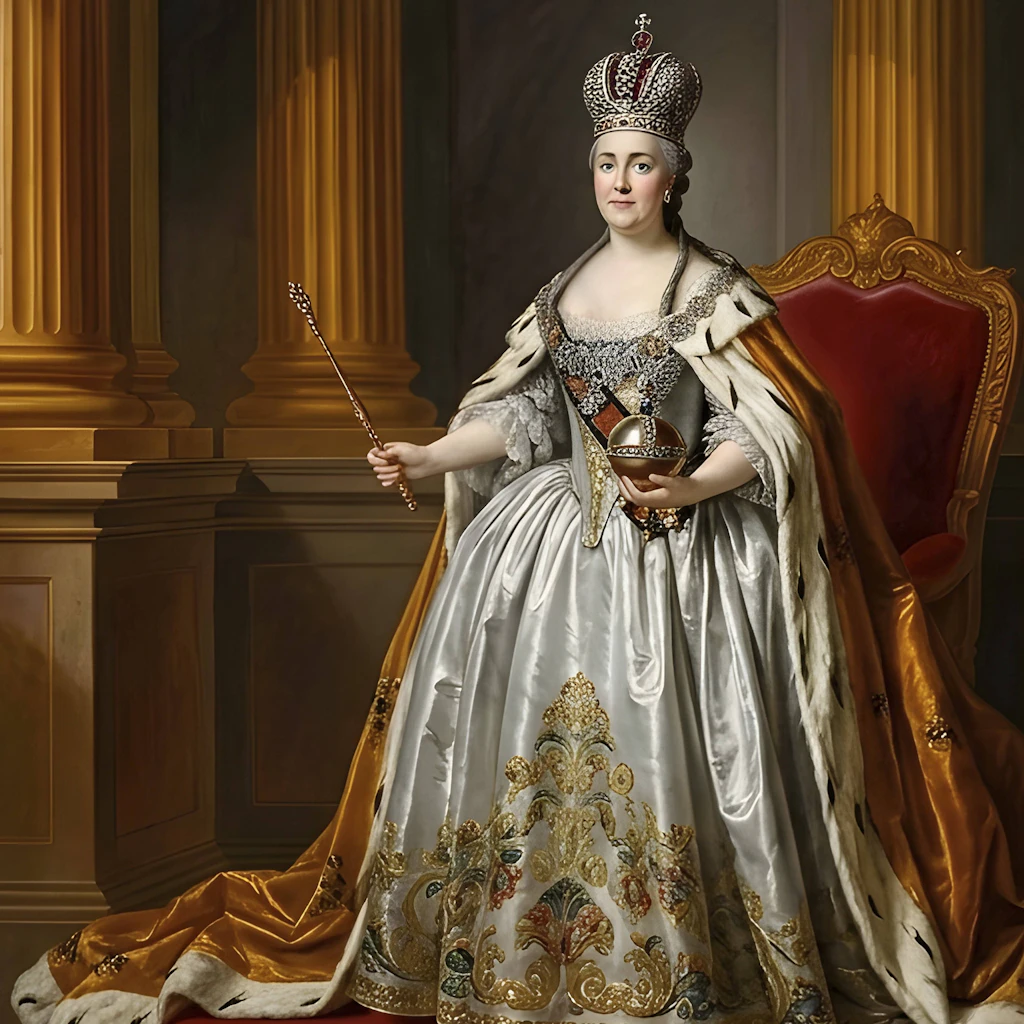 Katharina die Große, russische Zarin, geboren als Prinzessin Sophie Auguste Friederike von Anhalt-Zerbst