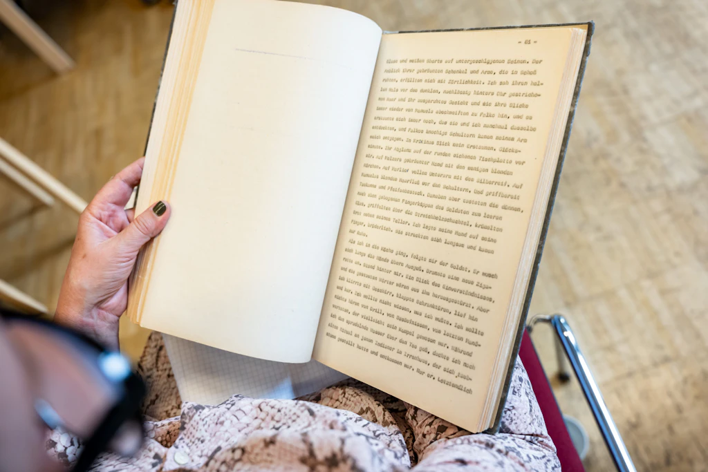 Ein Glücksfall: das 45 Jahre alte Original-Manuskript des Buches, das ursprünglich „Die Oase“ hieß, wegen Belegung des Titels nun aber umbenannt werden musste.