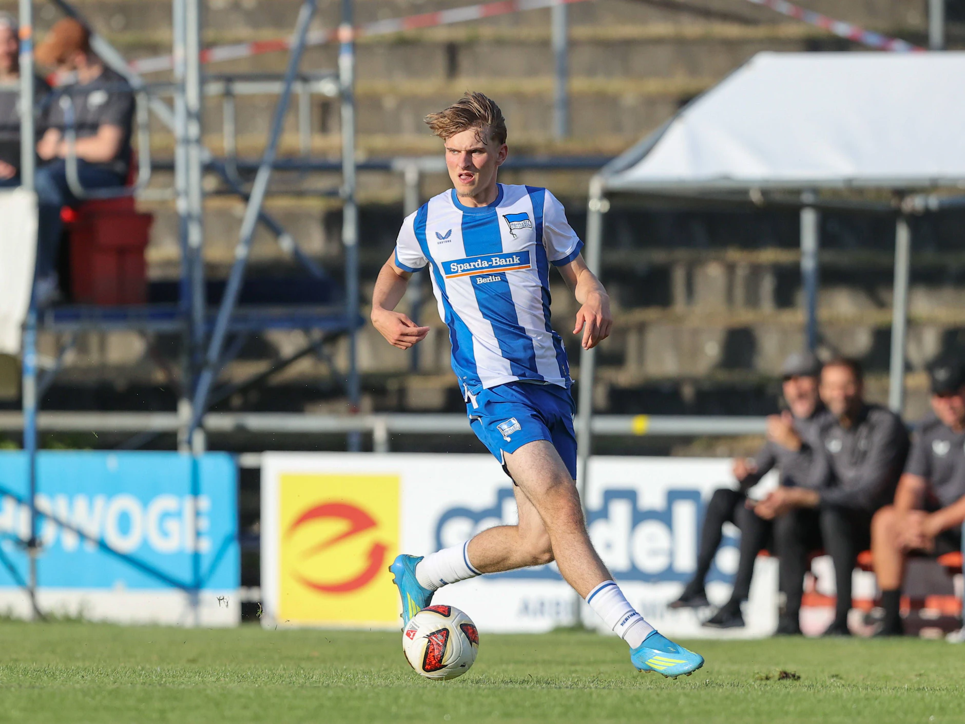 Youngster Mayson Grothe könnte ganz schnell zu seinem Debüt bei Hertha BSC kommen.