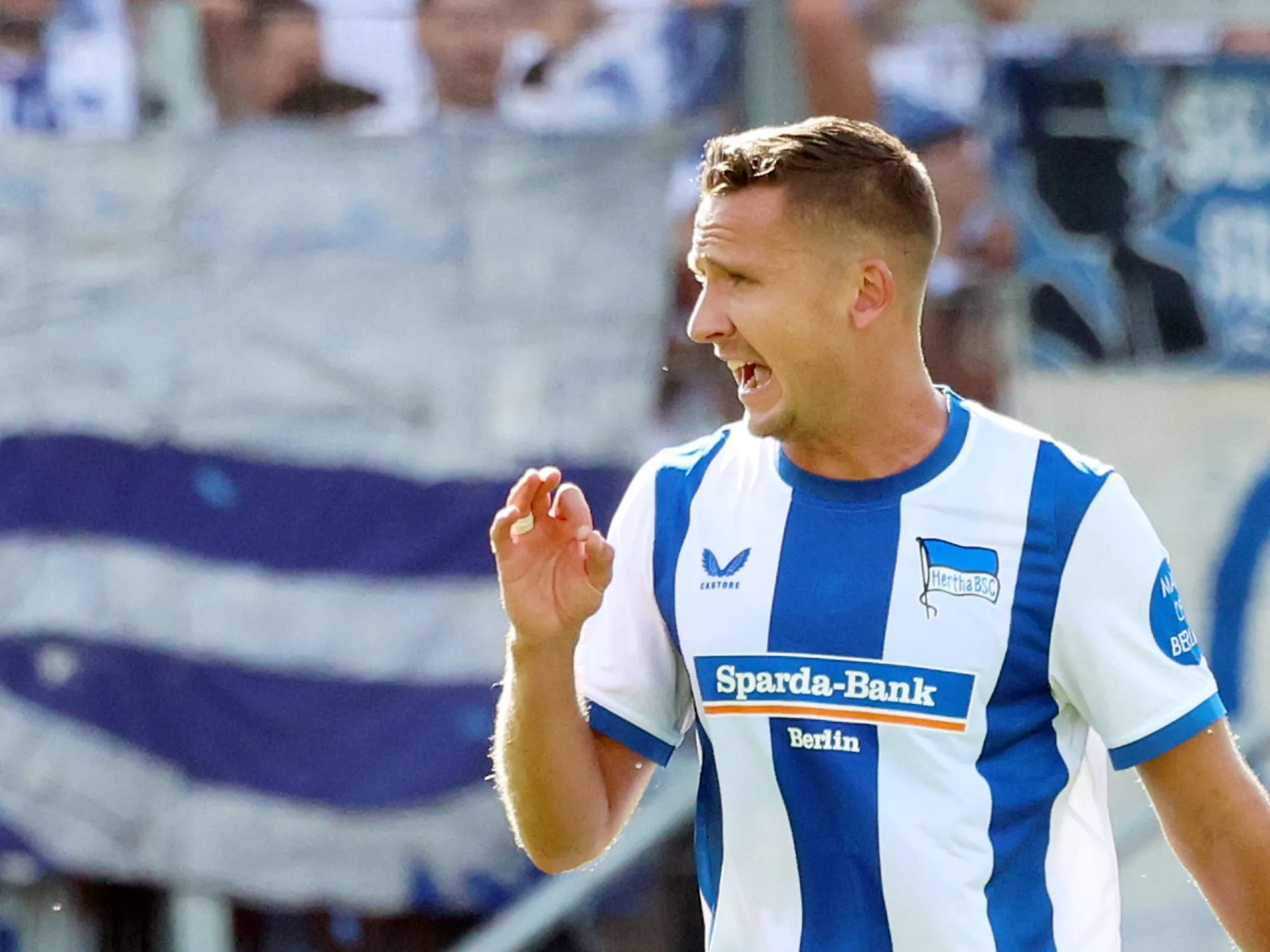 Paul Seguin traf für Hertha BSC zum 1:0 beim DFB-Pokalspiel beim 1. FC Saarbrücken.