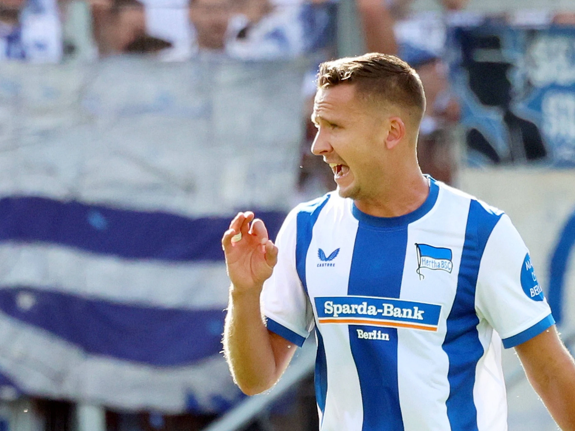Paul Seguin traf für Hertha BSC zum 1:0 beim DFB-Pokalspiel beim 1. FC Saarbrücken.