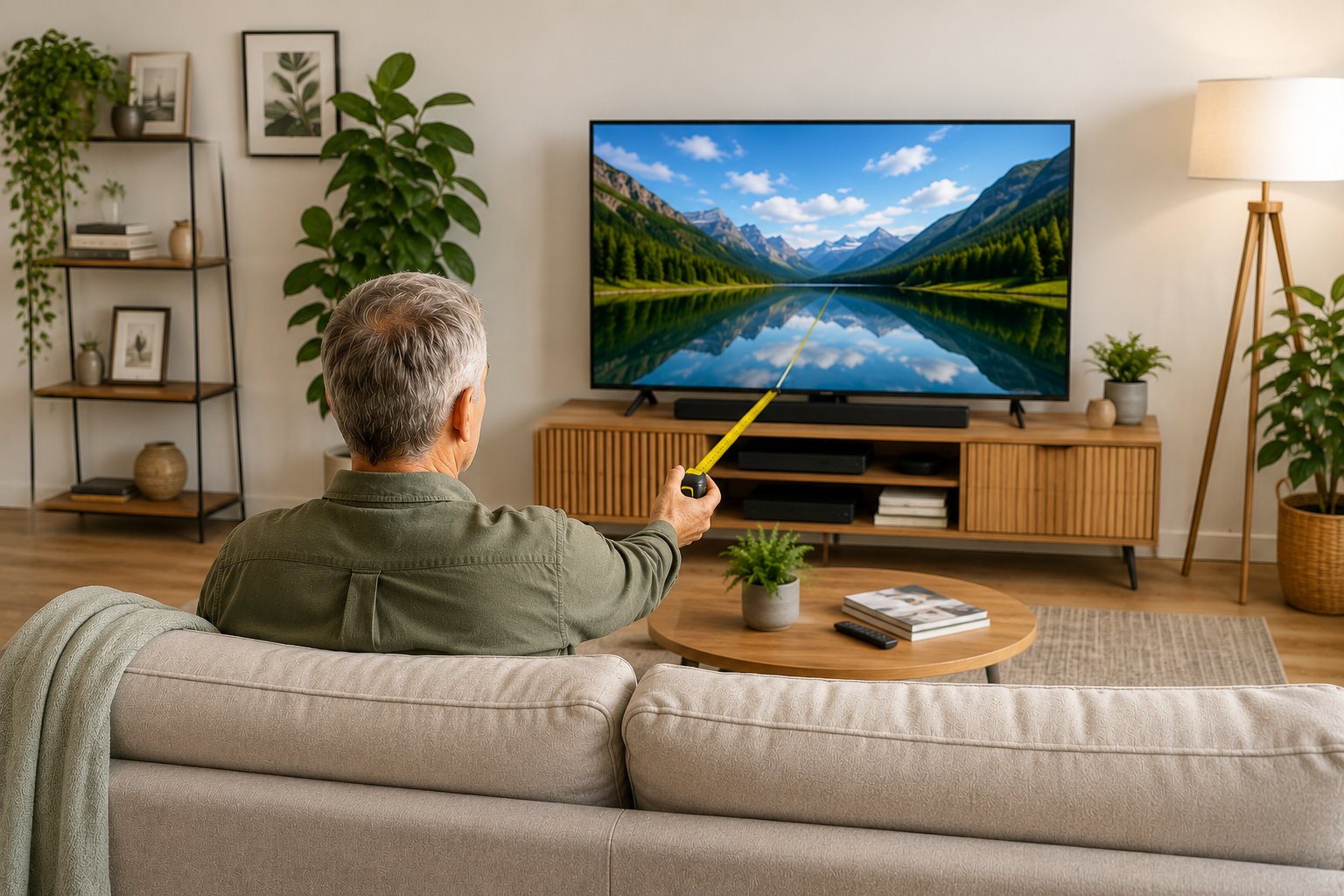 Vermeiden Sie diesen Couch-Fehler: So weit sollten Sie wirklich vom Fernseher weg sitzen