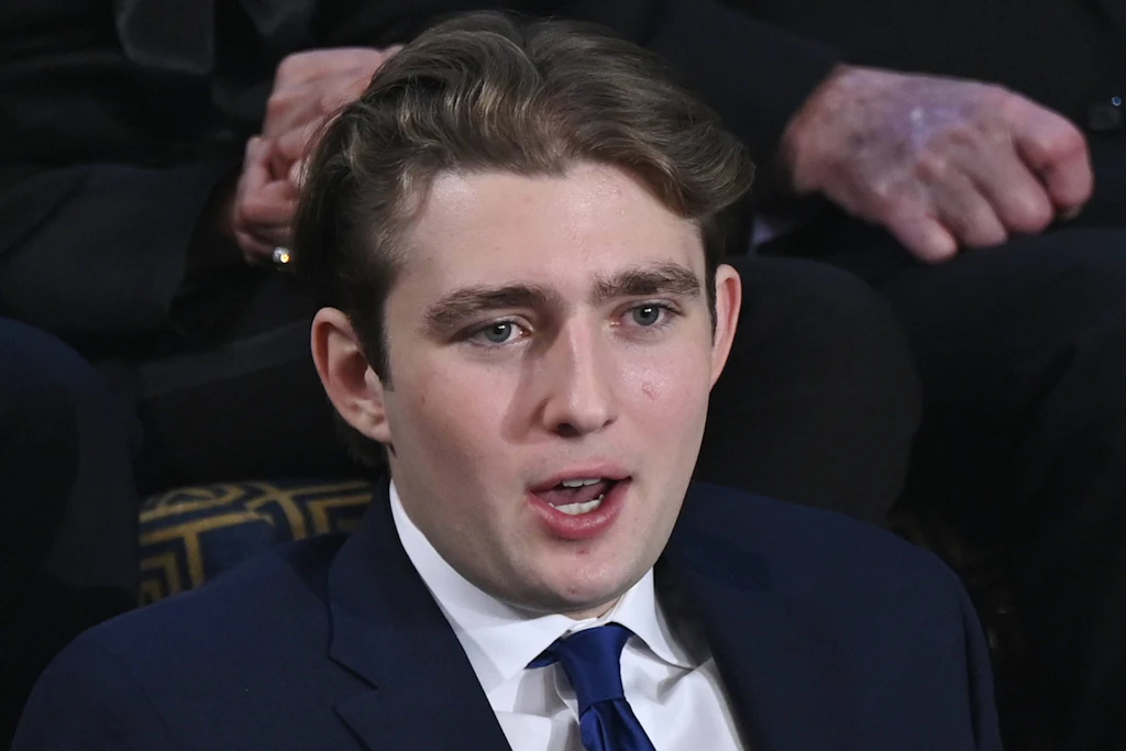 Barron Trump während der Rede seines Vaters vor dem US-Kongress am 24. Februar 2026 in Washington.