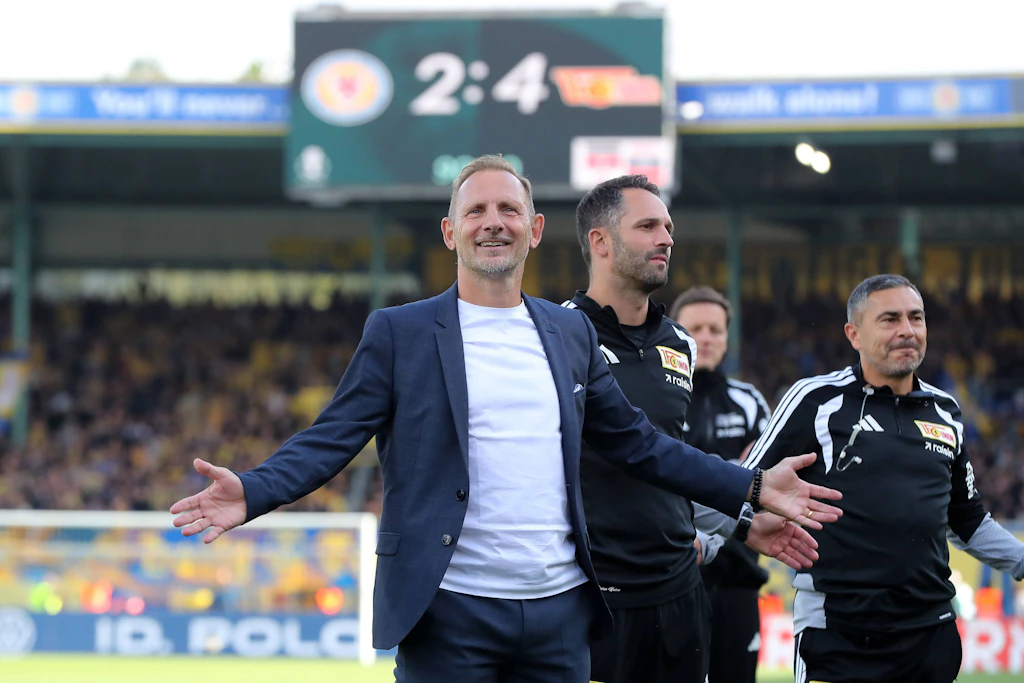 Mauro Lustrinelli feierte mit dem 4:2-Sieg im DFB-Pokal bei Eintracht Braunschweig ein gelungenes Debüt als Union-Trainer.