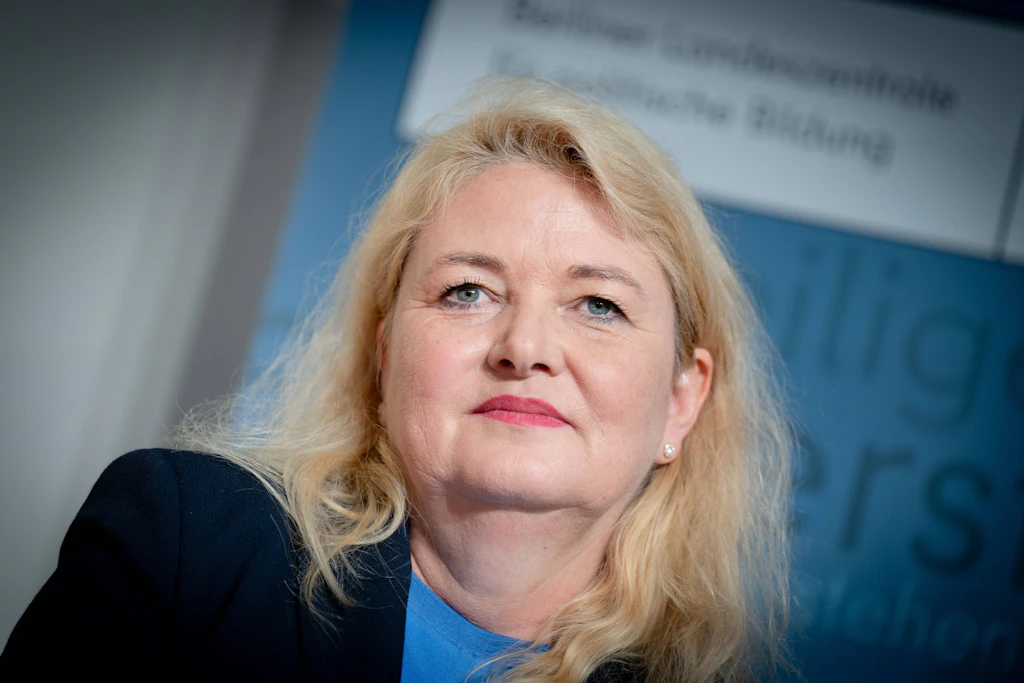 Kristin Brinker führt die AfD in die Wahl zum Berliner Abgeordnetenhaus am 20. September.