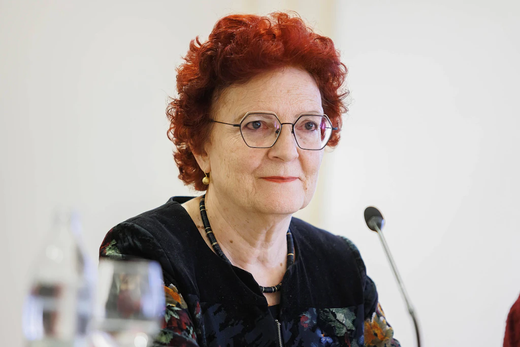 Andrea Ammon vom European Centre for Disease Prevention and Control (ECDC) bei einem Auftritt in Ljubljana.