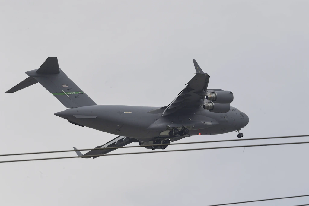 Eine Boeing C-17A Globemaster III der US-Luftwaffe 