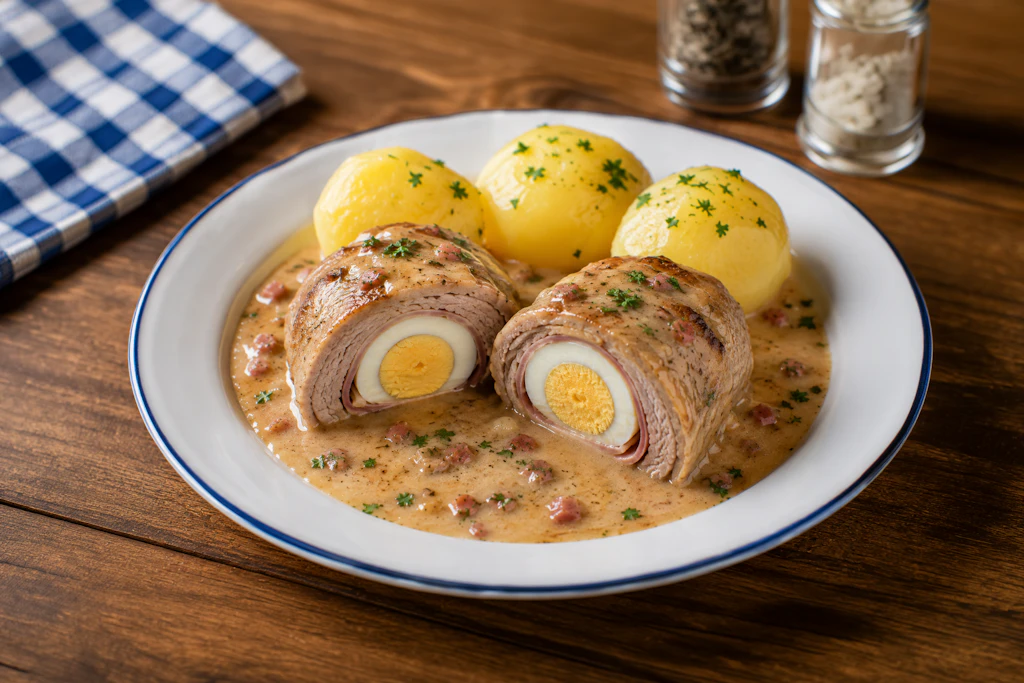 Schwalbennester sind eine ganz besondere Art Rouladen. Bei diesem Rezept versteckt sich im Inneren der Fleischrolle eine echte Überraschung!