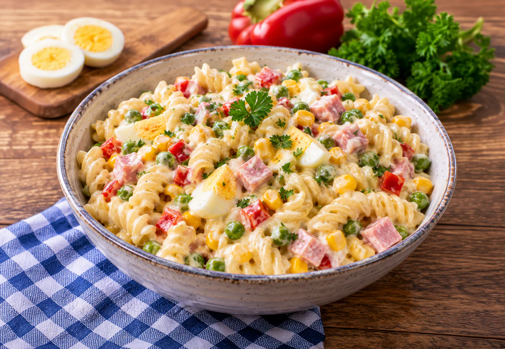 Nudelsalat mit Wundersoße: Bei diesem Rezept macht das Dressing den Unterschied!