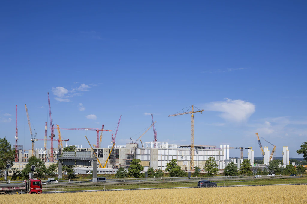 Die Baustelle von ESMC im Dresdner Norden: Unternehmen im Freistaat sind immer wieder Ziel von Spionageangriffen aus dem Ausland.
