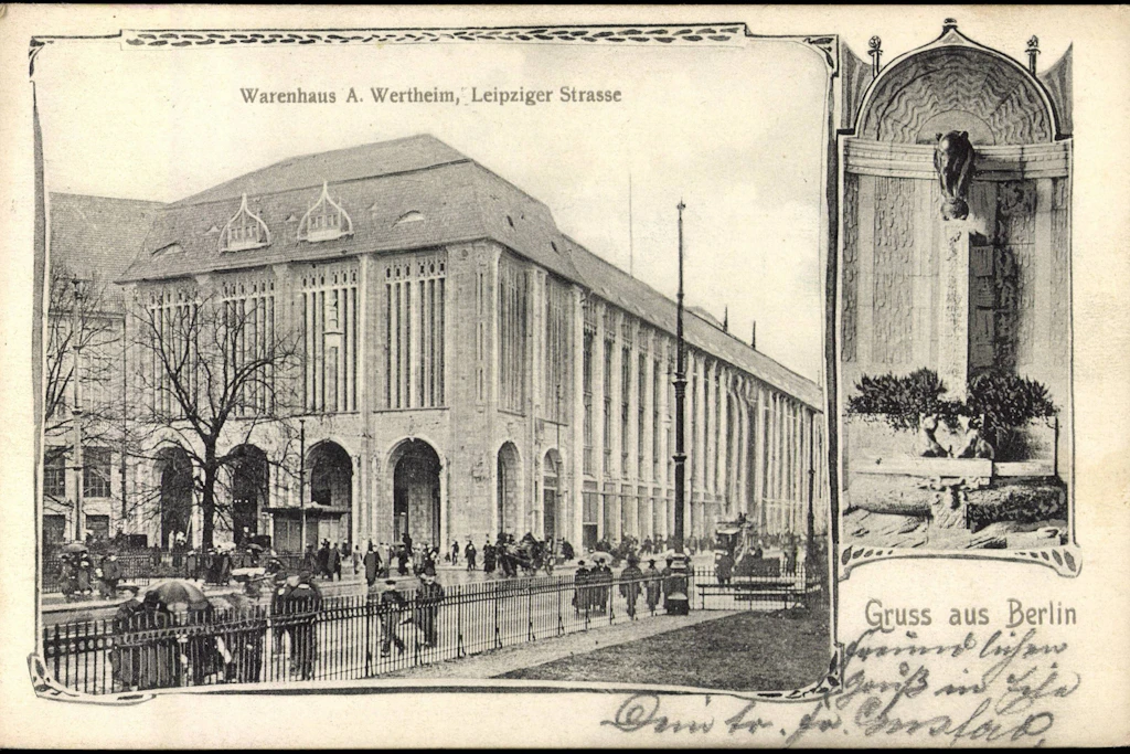 Das Warenhaus Wertheim am Leipziger Platz wurde zwischen 1896 und 1906 erbaut.