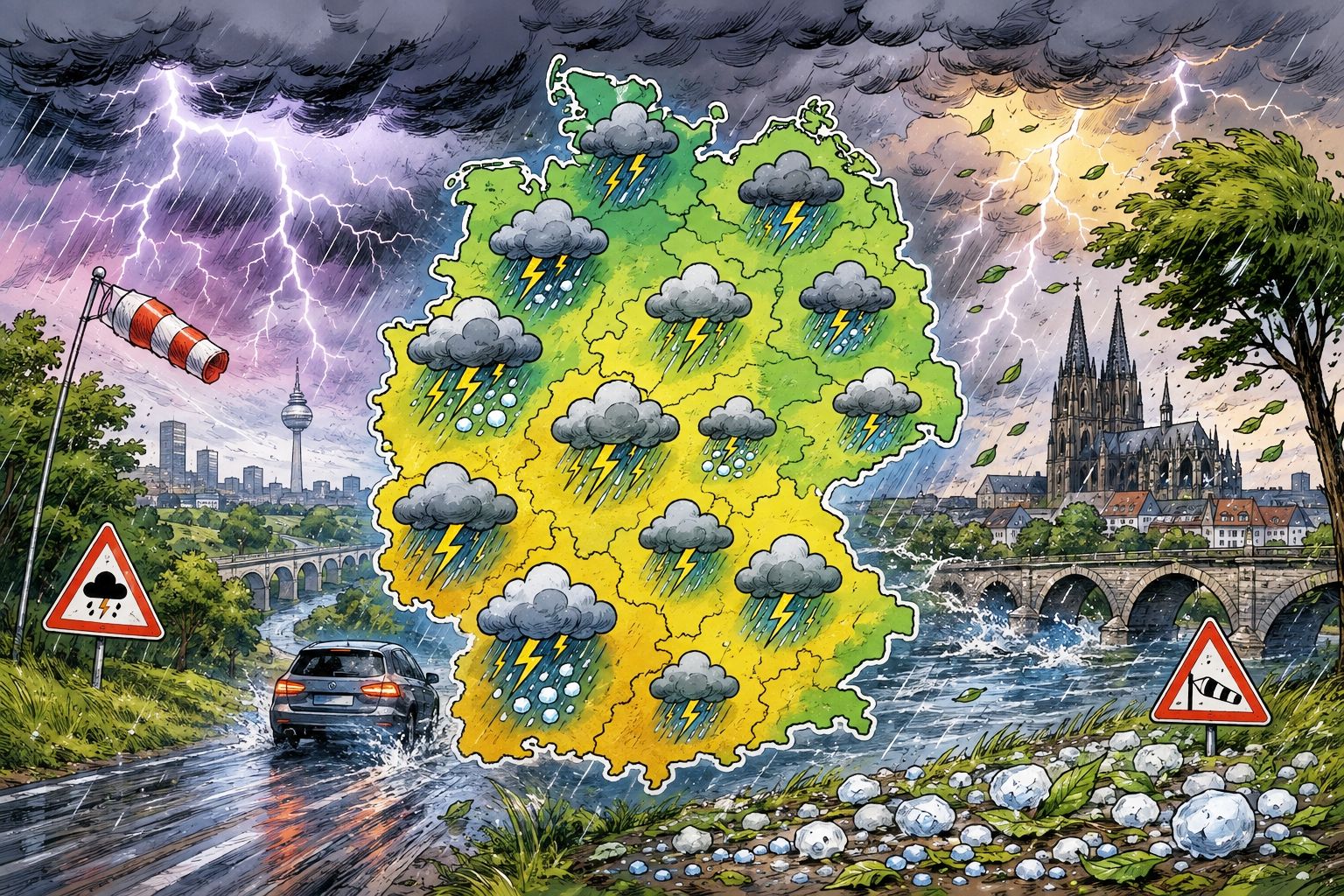 Schwere Gewitter im Anmarsch: Diese Regionen trifft es ab Donnerstagabend