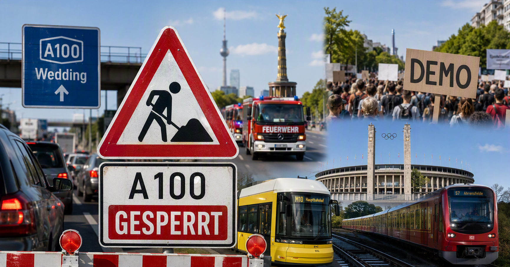 A100 Richtung Wedding 54 Stunden gesperrt: Der Fahrplan für Berlins Wochenende