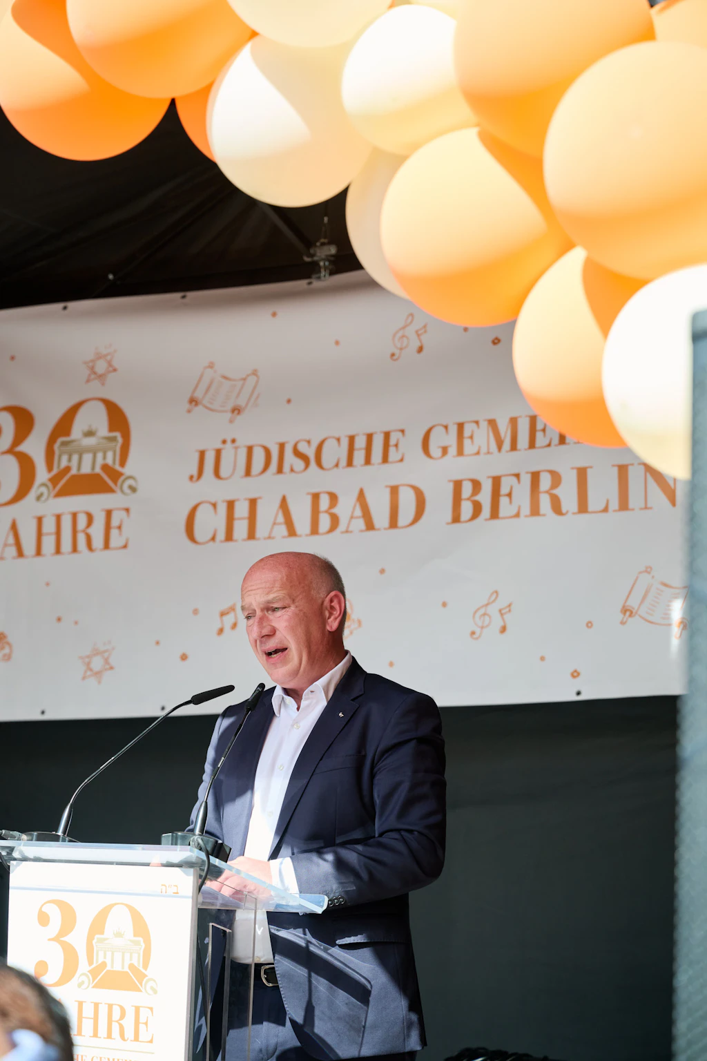 Auch der Regierende Bürgermeister Kai Wegner sprach ein paar Worte zum Jubiläum.